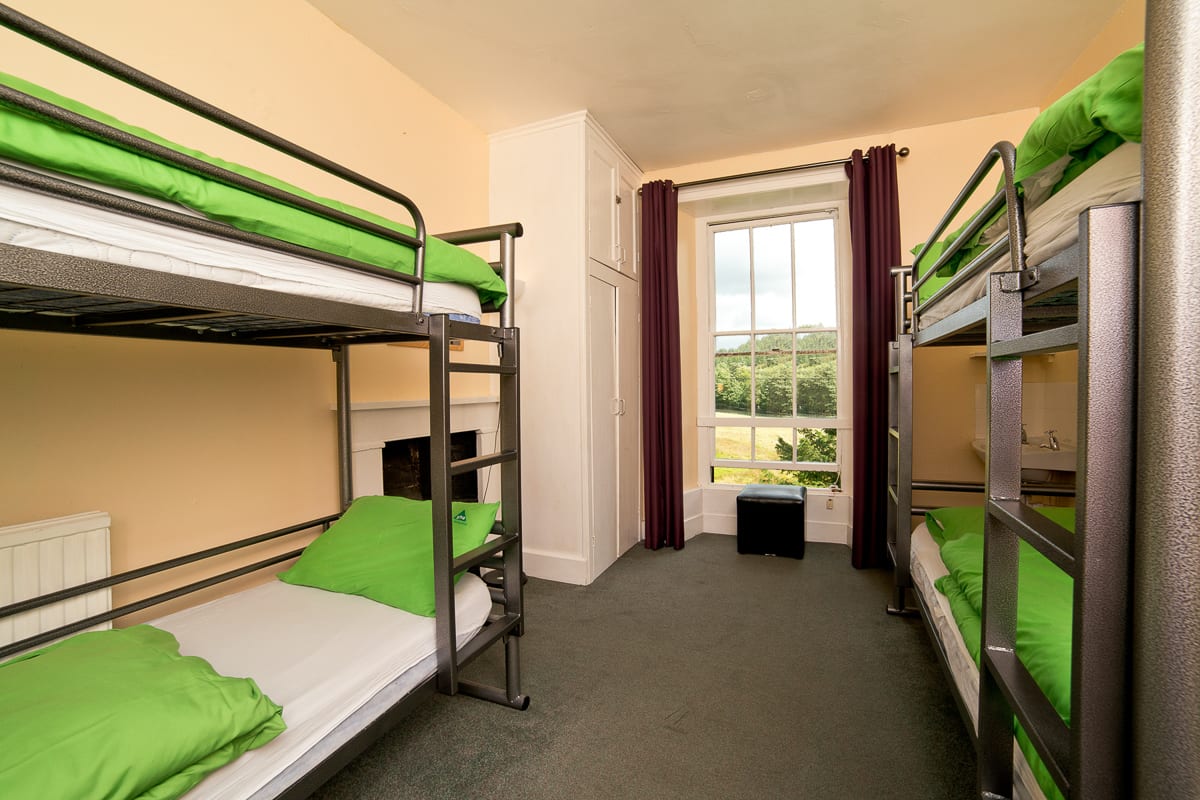 bunk beds in dorm room