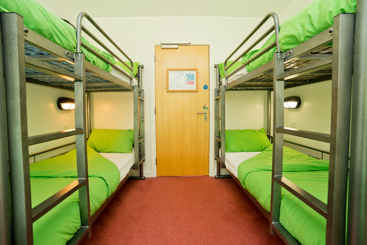 Bunk beds in dorm room