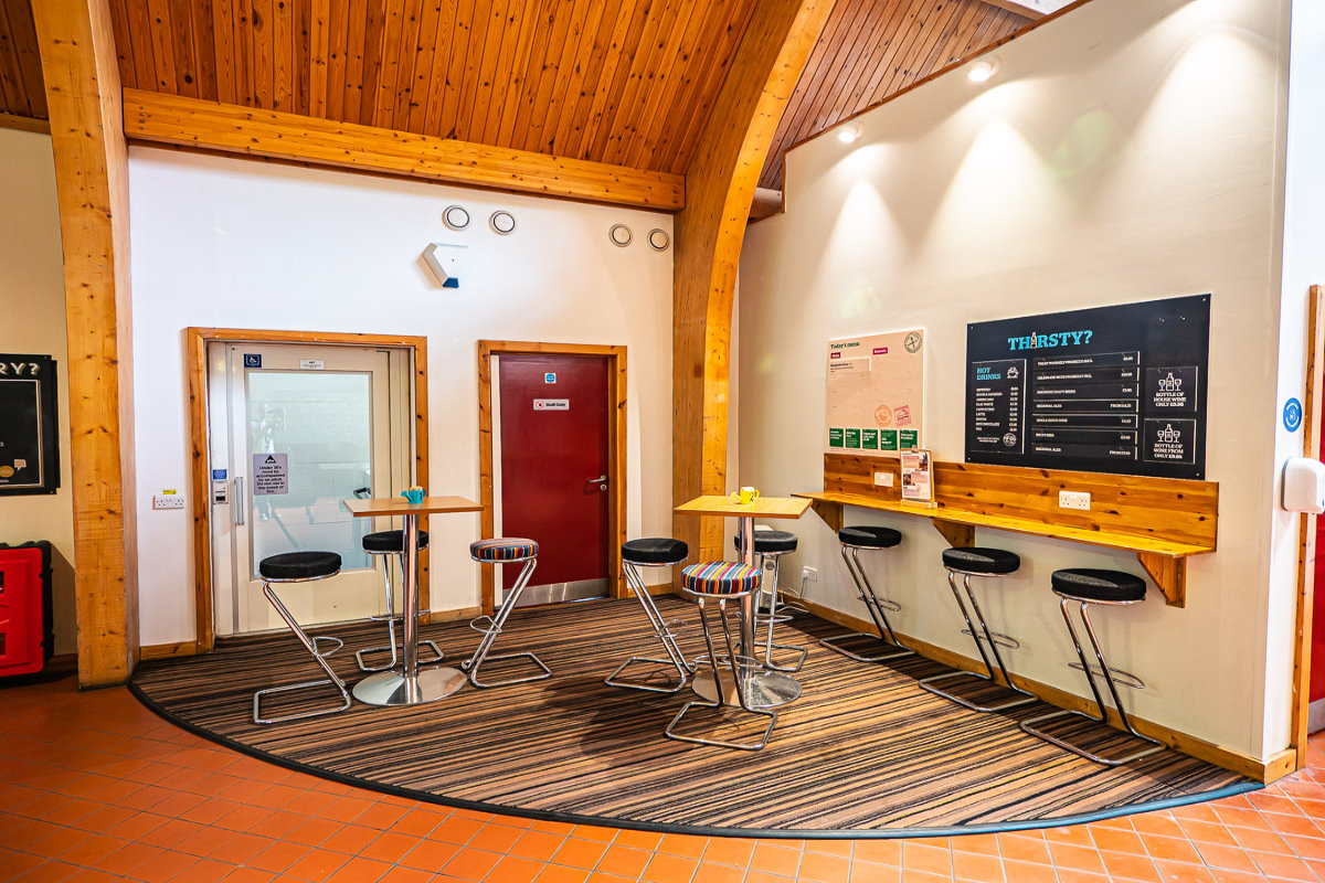Social seating area at YHA London Lee Valley
