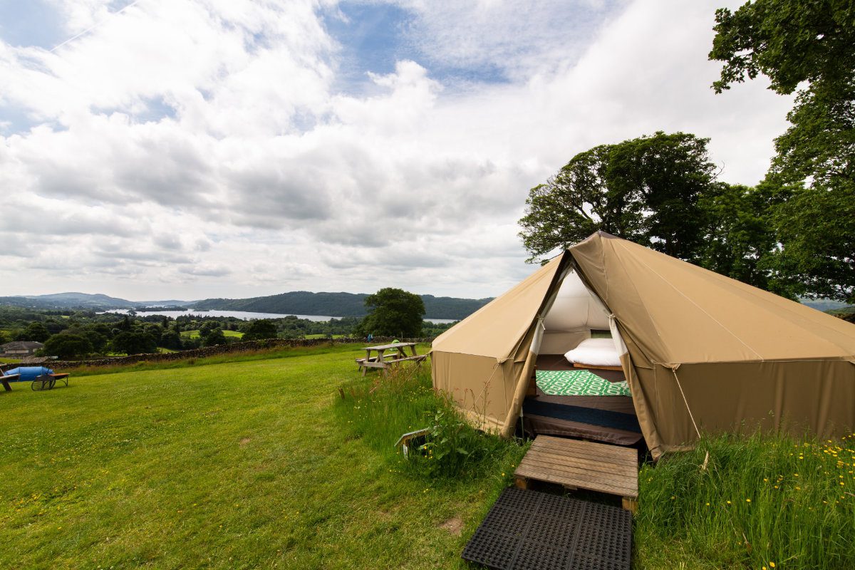 YHA Windermere glamping bell tent