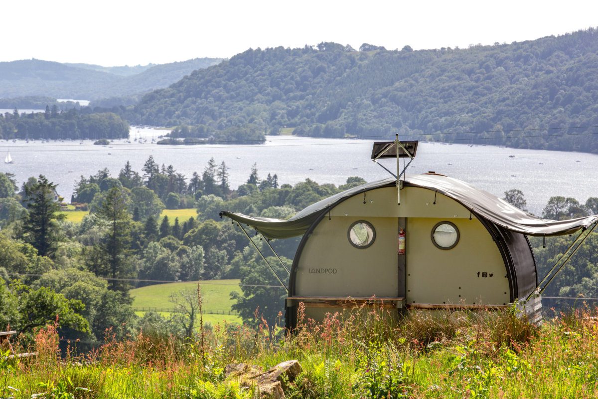 YHA Windermere glamping Landpod with a view