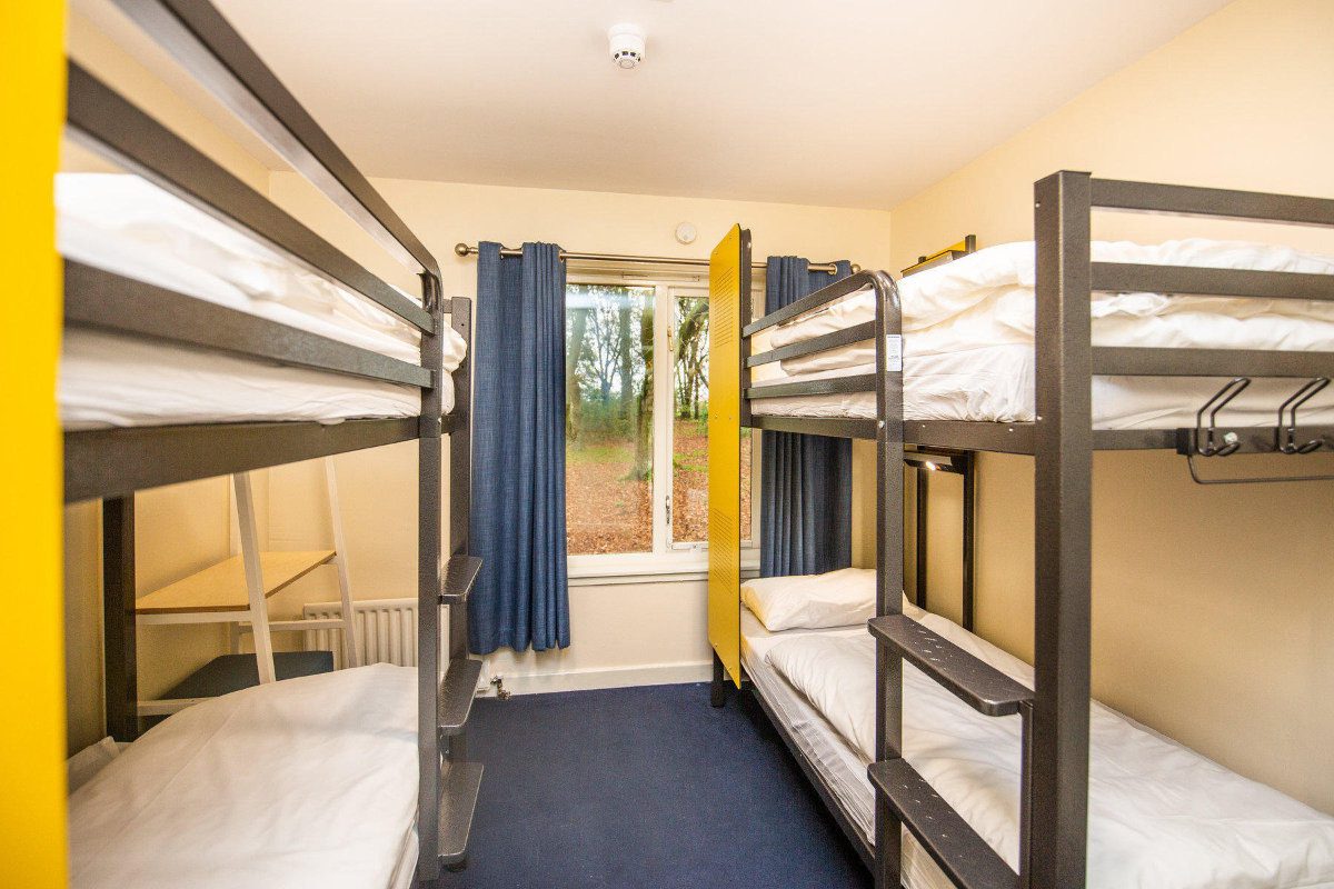 YHA Chester Trafford Hall bedroom with bunk beds